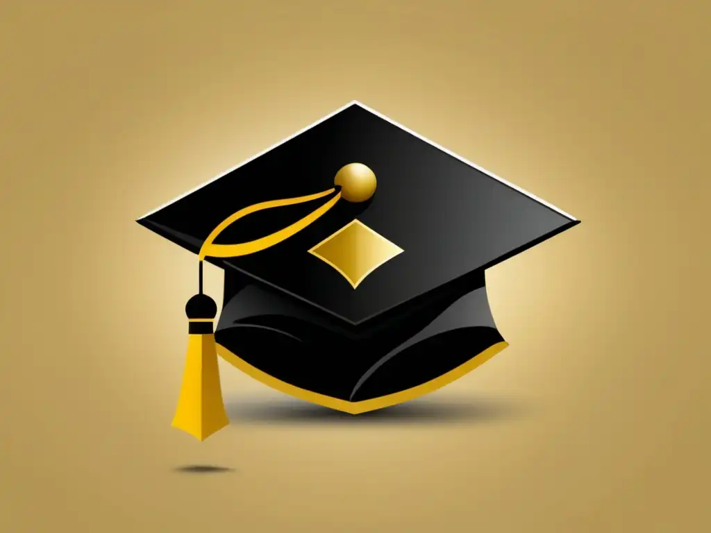 Graduación: Oportunidades y acceso Oportunidades de becas universitarias: gorra de graduación y cerradura dorada