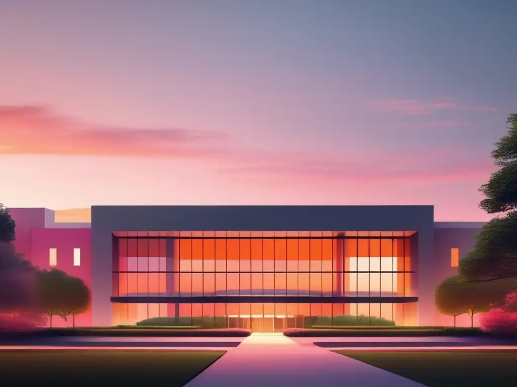 Campus universitario moderno y sereno al atardecer Oportunidades de crecimiento en admisiones universitarias - Errores fatales