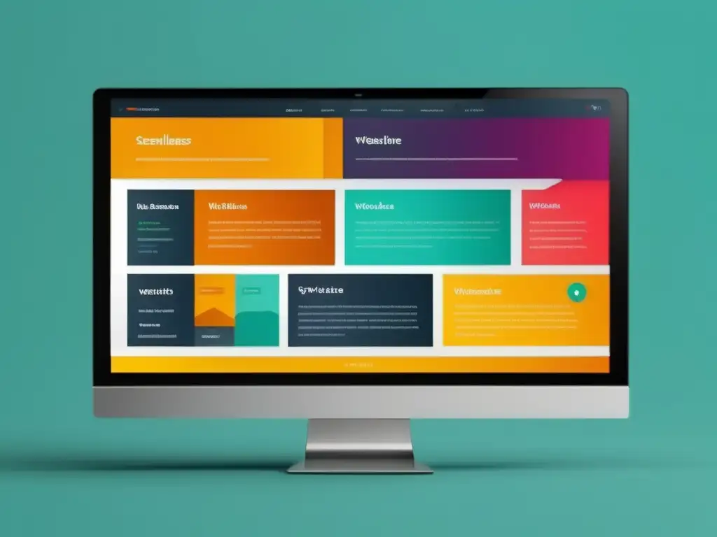 Página web especializada y base de datos Pantalla de ordenador moderna con web especializada y base de datos - Oportunidades de becas universitarias