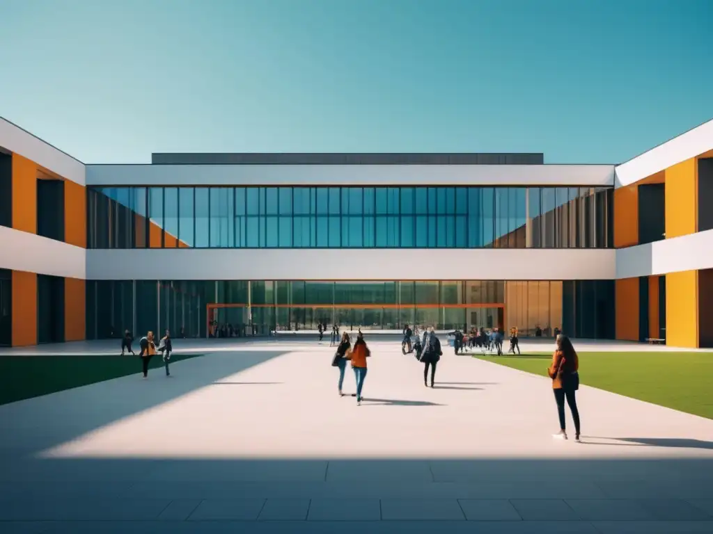 Universidad europea moderna y vibrante Patio universitario en Europa: Proceso de admisiones y actividades académicas y extracurriculares