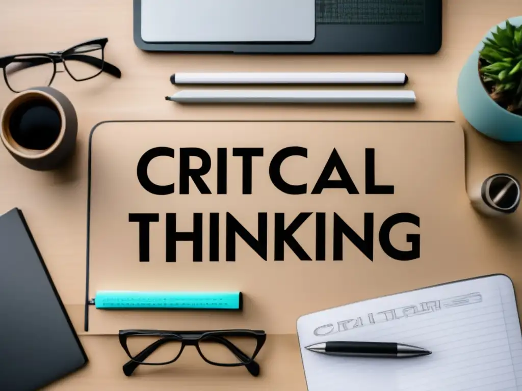 Escritorio minimalista para pensamiento crítico Mejora tu pensamiento crítico en admisiones universitarias con un escritorio minimalista y organizado