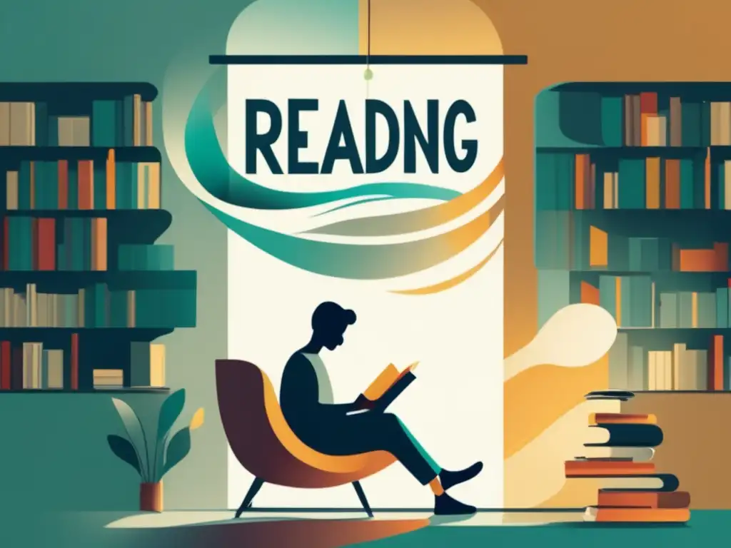 Mejorando habilidades de lectura Persona leyendo en un ambiente tranquilo con métodos de comprensión lectora universitaria