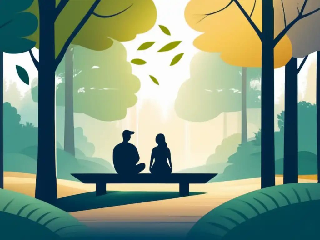 Persona y terapeuta en ambiente natural Persona en ambiente tranquilo y natural, hablando con terapeuta, buscando apoyo emocional y desarrollo personal