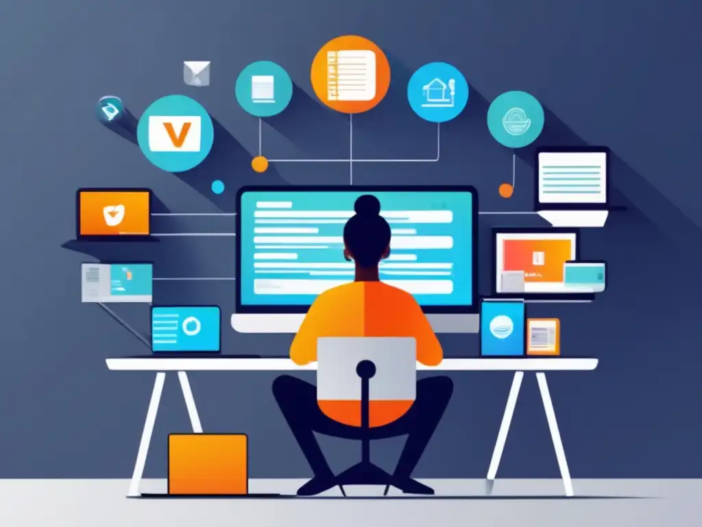Persona enfocada en un CV digital moderno Persona enfocada en CV digital, destacando importancia de currículums digitales en admisiones universitarias