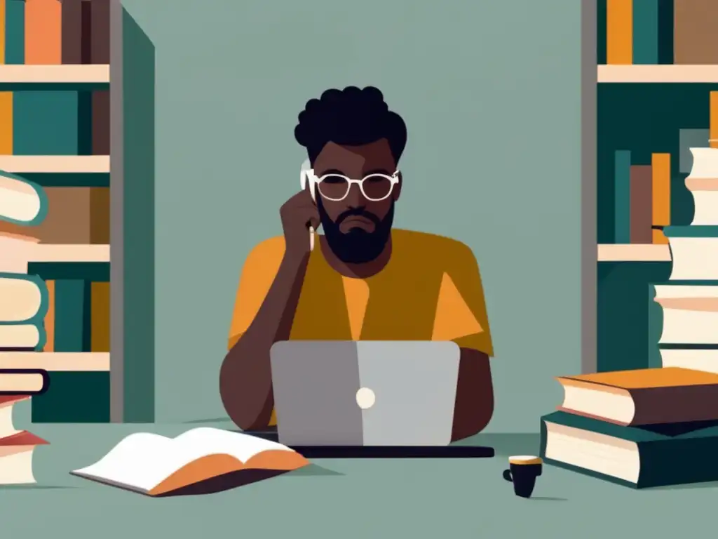 Persona concentrada en entrevista universitaria Persona enfocada en respuestas ideales para preguntas frecuentes de universidad