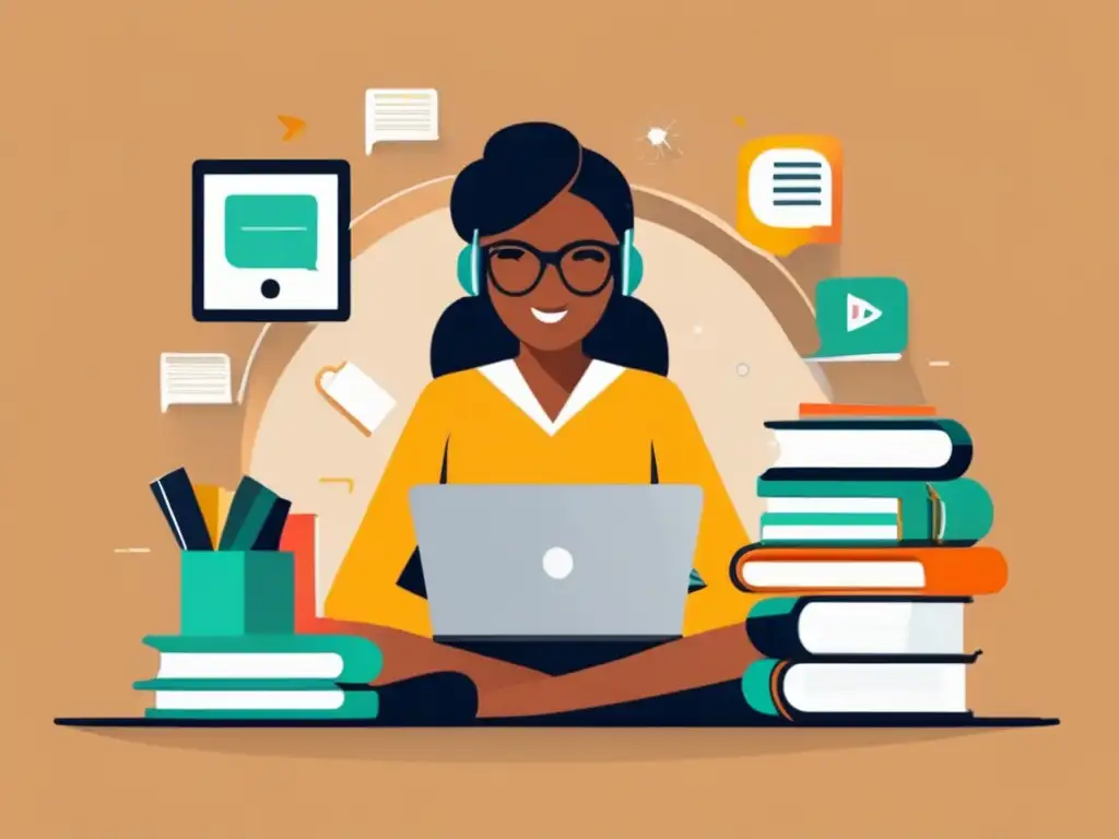 Estudio personalizado para exámenes Persona estudiando con laptop en entorno moderno - Preparación personalizada exámenes admisión universitaria