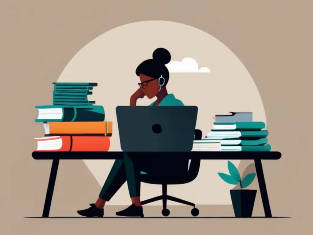Reflexión sobre préstamo estudiantil Persona analizando préstamo estudiantil con calculadora y laptop