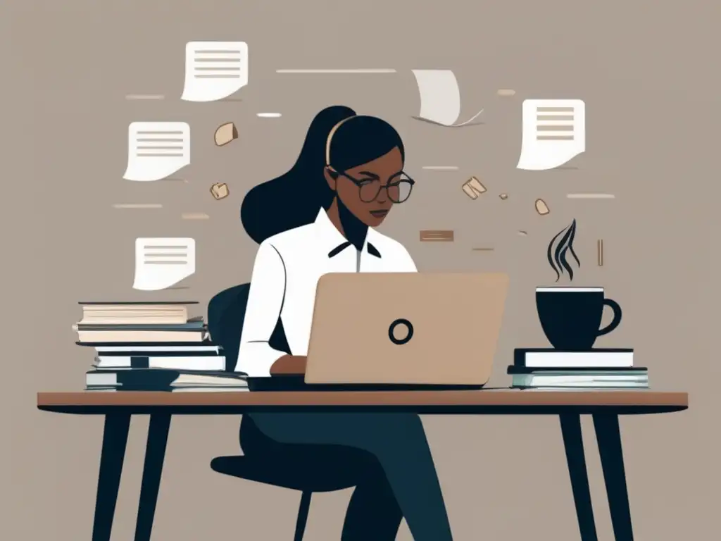 Persona resolviendo problemas en escritorio Persona resolviendo problemas en un escritorio - Estrategias para responder preguntas de caso en entrevistas universitarias