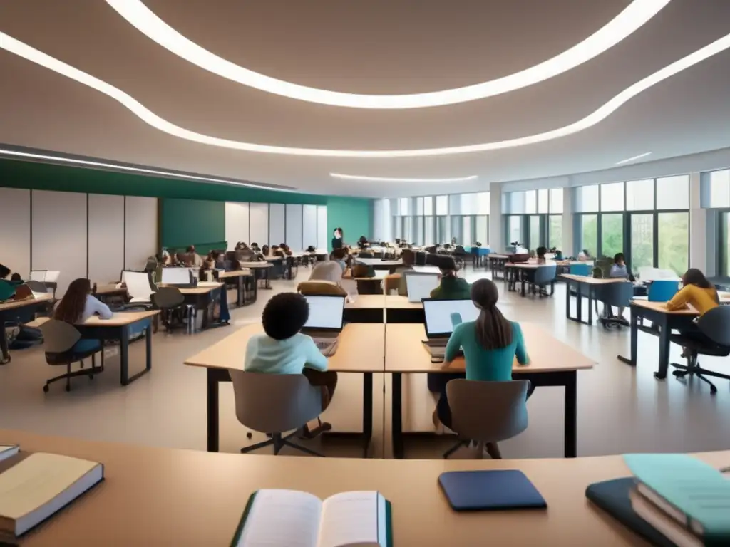 Estudiantes diversificados en preparación de exámenes Preparación personalizada exámenes admisión universitaria con estudiantes diversos inmersos en estudio concentrado
