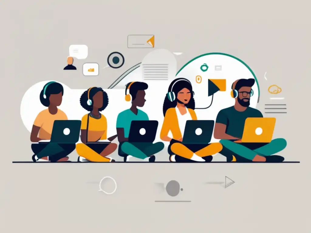 Curso de idiomas online para personas diversas Personas diversas aprendiendo idiomas en cursos online