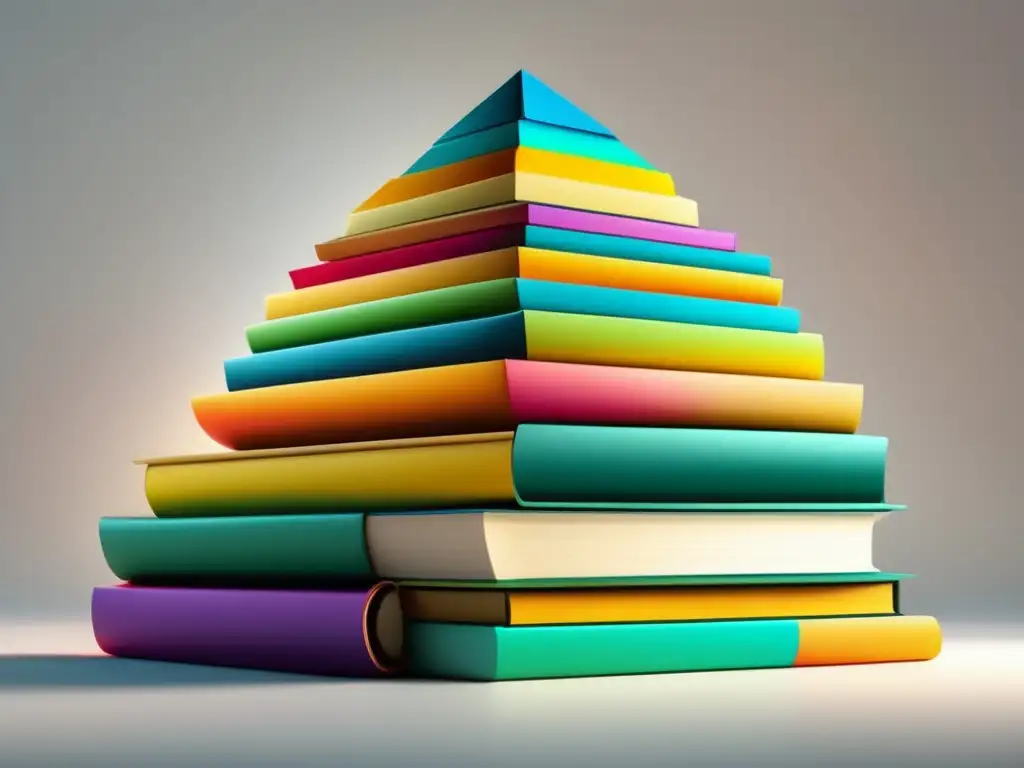 Pirámide de libros coloridos Pirámide libros coloridos: Ayudas financieras para deudas estudiantiles