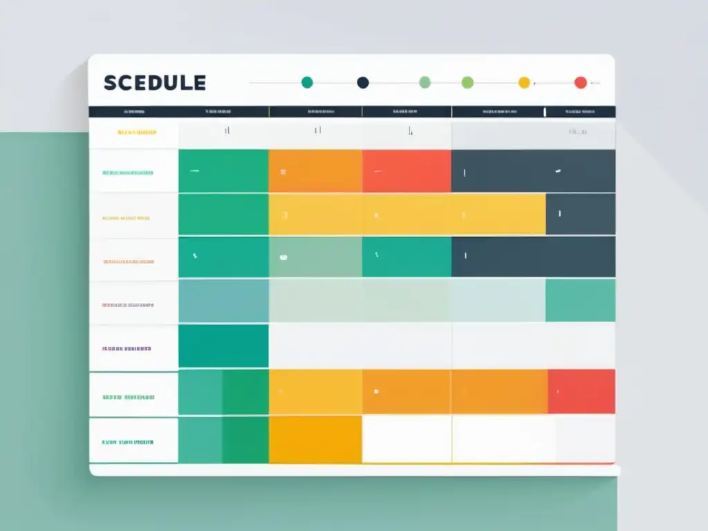 Planificador de horario organizado Planificador de horario bien organizado con actividades y tareas coloridas