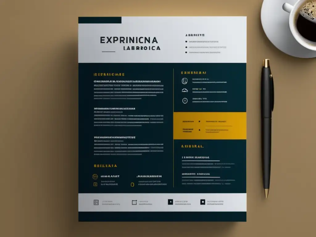 Diseño moderno de currículum Plantilla de currículum minimalista y moderna con diseño ultradetallado en 8k - Consejos para mejorar tu currículum universitario