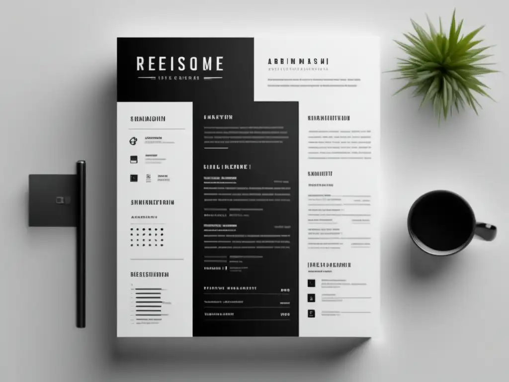 Plantilla de CV minimalista y moderna Plantilla de currículum minimalista y moderna - Estrategias para crear un currículum ganador