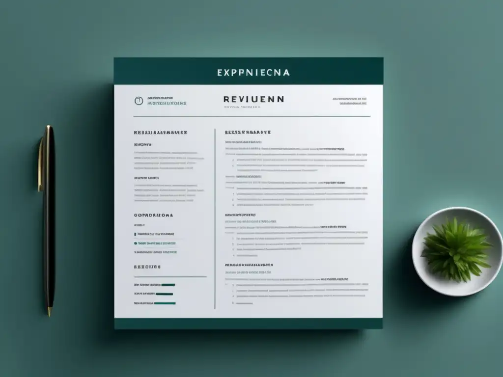 Plantilla de currículum moderno y minimalista Plantilla moderna de CV en 8k con diseño limpio y elegante