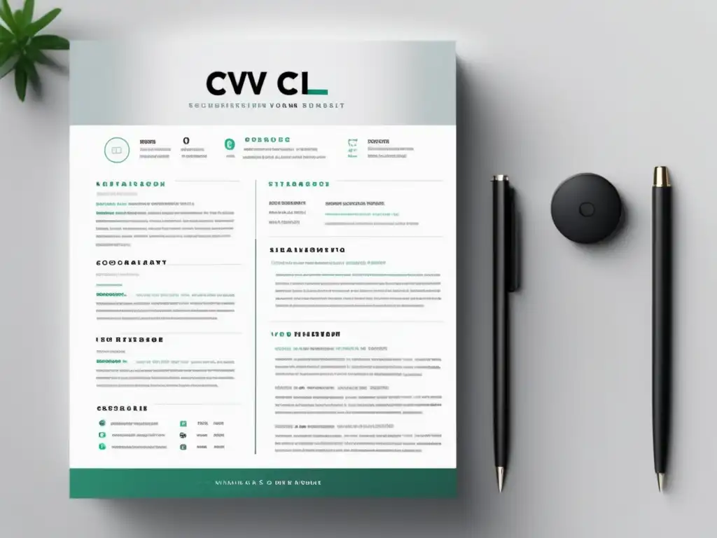 Plantilla moderna y limpia para CV en 8k Plantilla CV moderna 8k, limpia y elegante - Errores fatales CV universitario