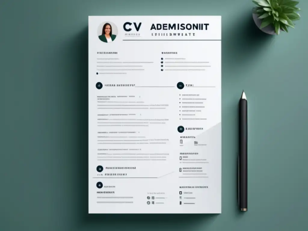Plantilla CV minimalista para admisiones universitarias Plantilla CV universitaria con diseño minimalista y elegante - Consejos CV admisiones universitarias