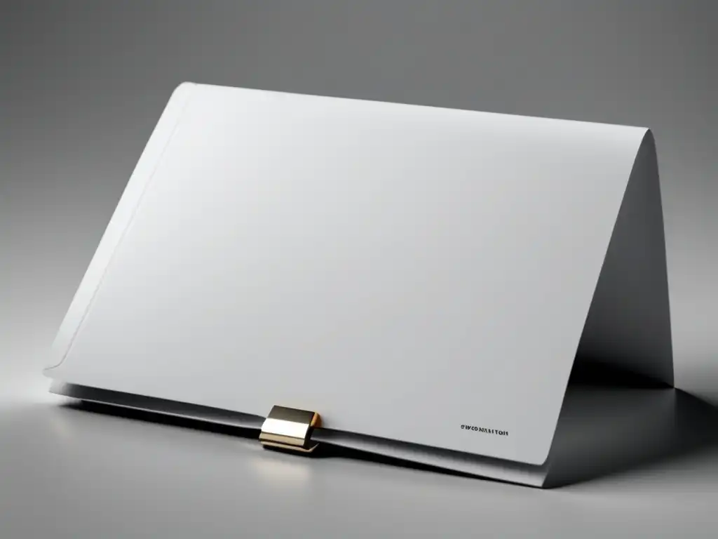 Carpeta de portafolio blanco minimalista y moderno Portafolio estelar: Carpeta blanca minimalista con documentos organizados, proyectos destacados y cartas de recomendación