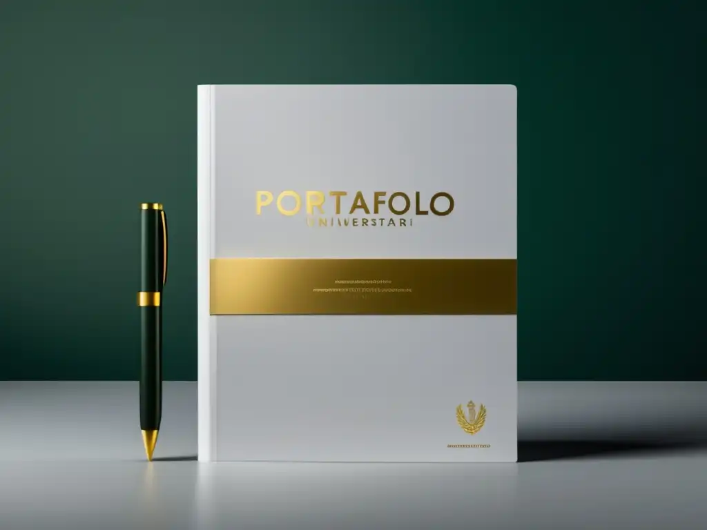 Portafolio Univ Portafolio exitoso de estudiante universitario con diseño minimalista y documentos organizados con precisión