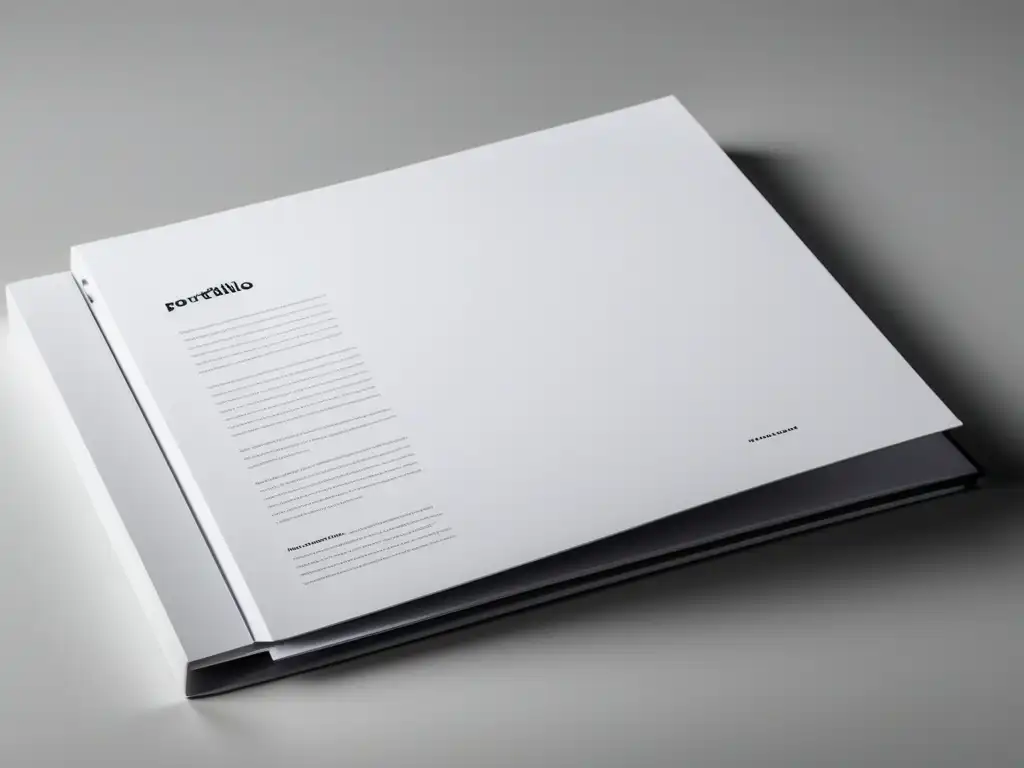 Carpeta de portafolio blanco minimalista Portafolio universitario con tips para destacar