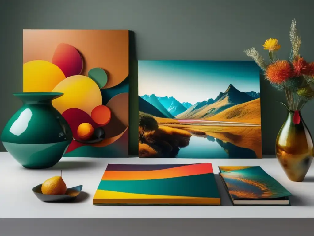 Portfolios artísticos diversos en mesa blanca Cómo destacar tu portfolio artístico en admisiones universitarias