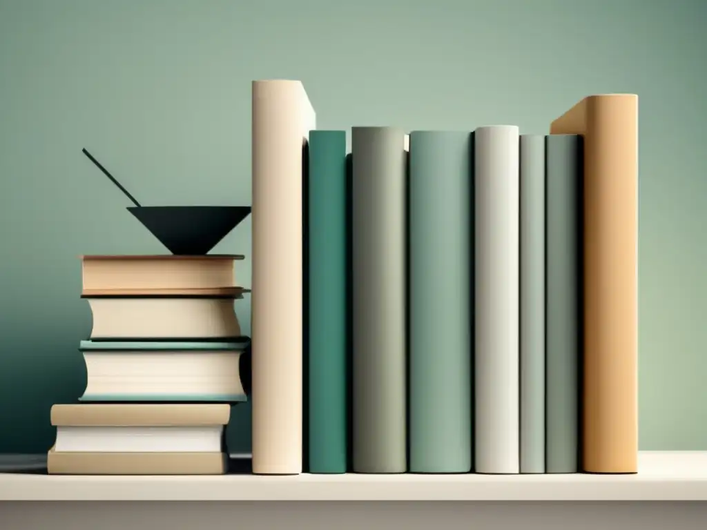 Educación y conocimiento: pila de libros Préstamos estudiantiles 2023 - Imagen minimalista de libros apilados, simbolizando educación y conocimiento