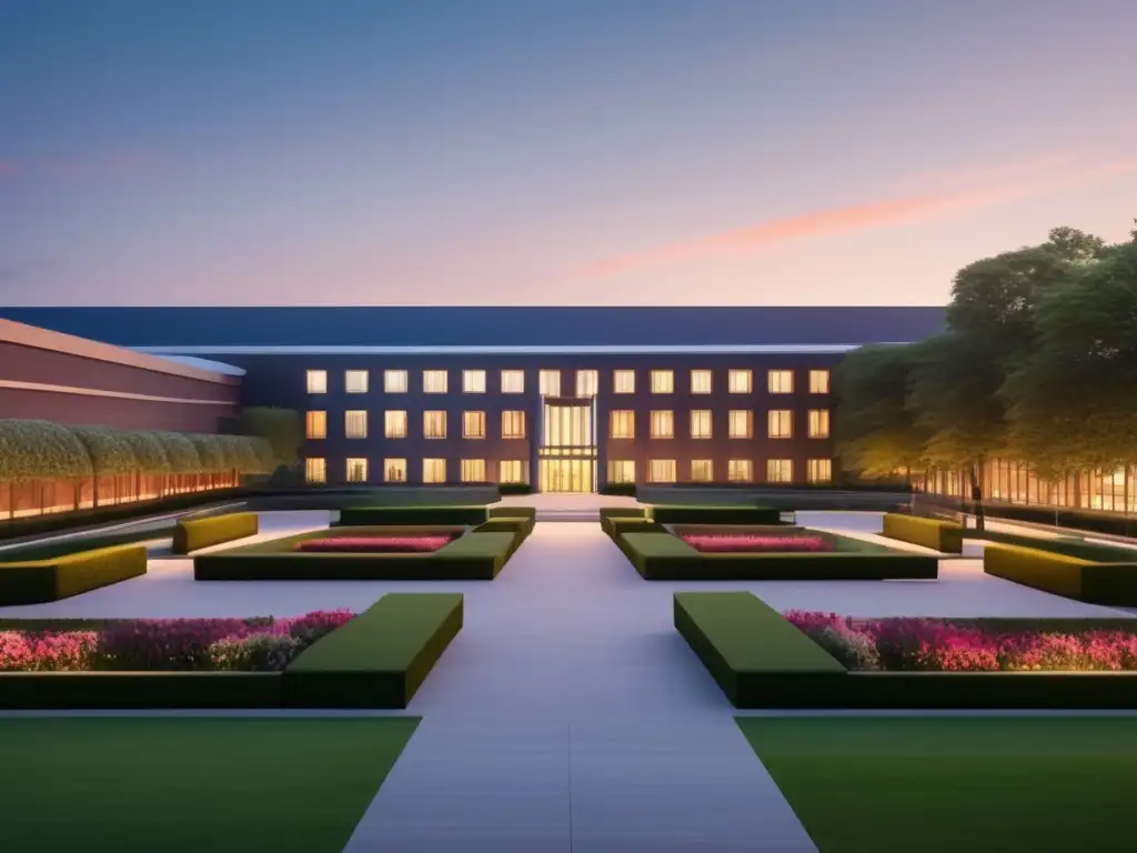 Campus universitario al atardecer: privacidad y seguridad Privacidad en admisiones universitarias
