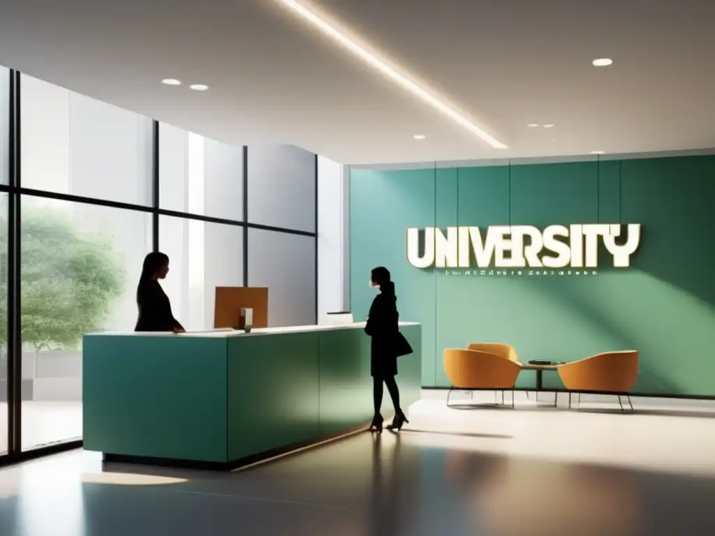 Oficina de admisiones universitarias moderna y minimalista Privacidad en admisiones universitarias