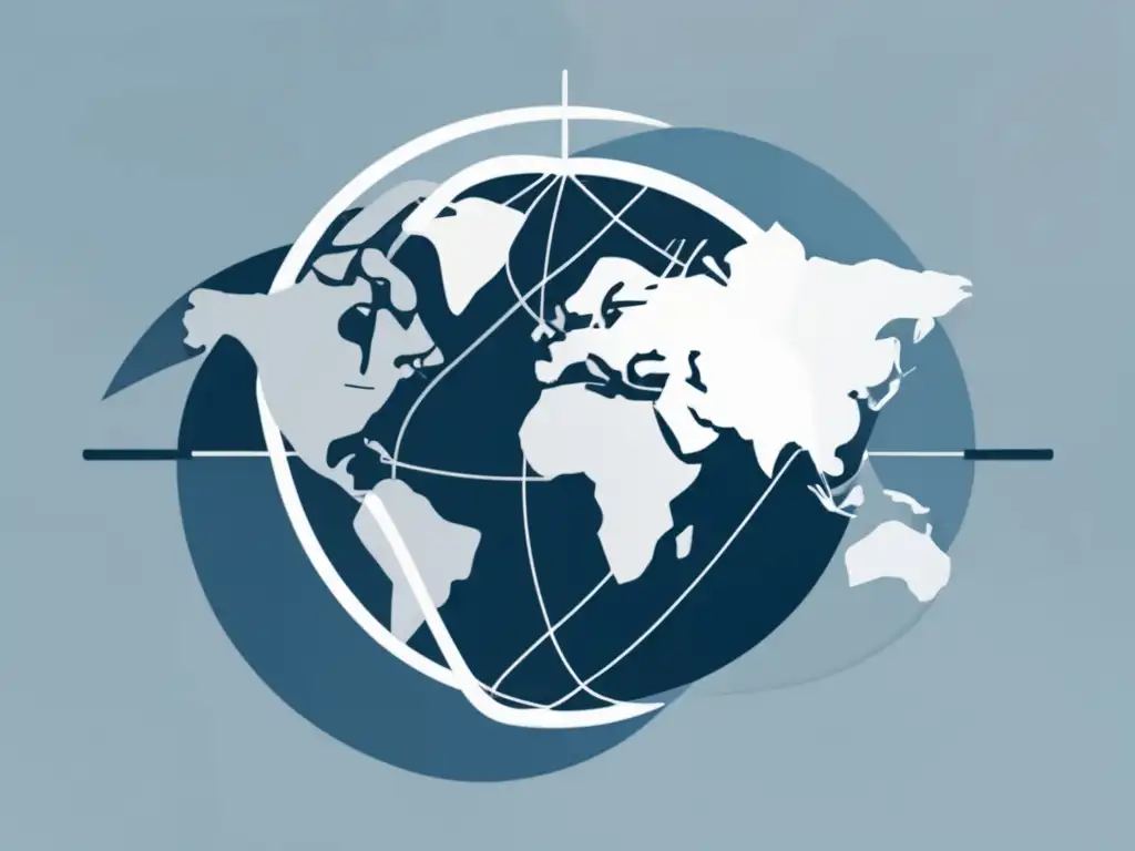 Conexiones internacionales y oportunidades Proceso admisiones postgrado extranjero: ilustración minimalista y moderna de una red de conexiones internacionales