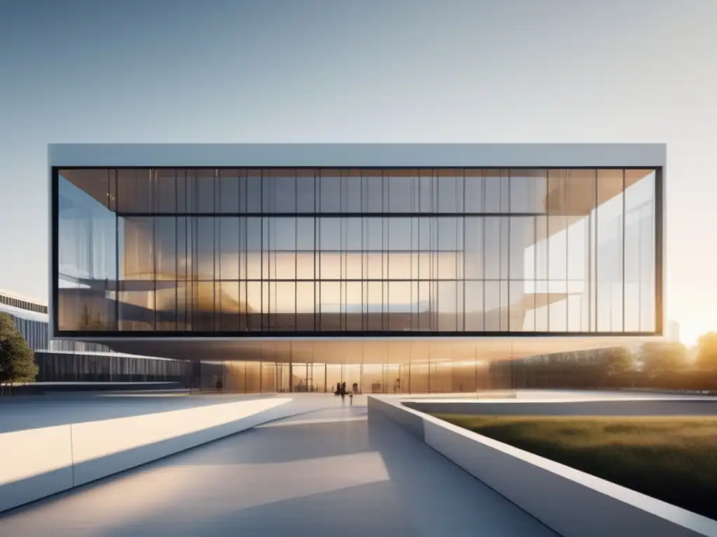 Edificio universitario moderno y vibrante Proceso de admisiones universitarias para estudiantes internacionales -