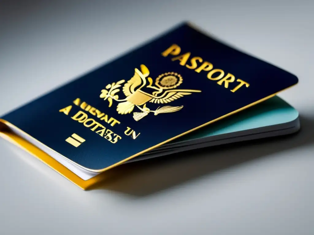 Documentos para admisión internacional Proceso admisiones universitarias estudiantes internacionales, pasaporte y documentos importantes en superficie blanca