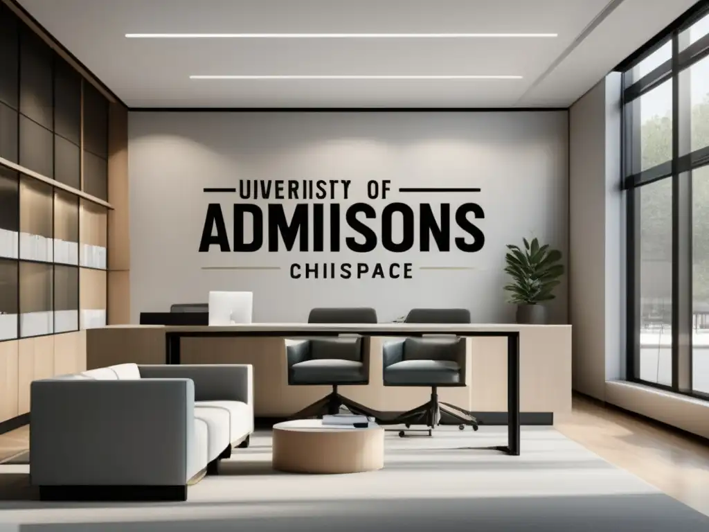 Oficina de admisiones universitarias moderna y minimalista Proceso admisiones universitarias Sorbona - Oficina de admisiones minimalista y moderna con diseño contemporáneo, iluminada por luz natural