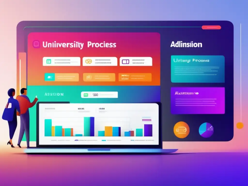 Proceso de admisión universitaria futurista Proceso admisión universitaria con Big Data: Personalización y eficiencia en imagen futurista