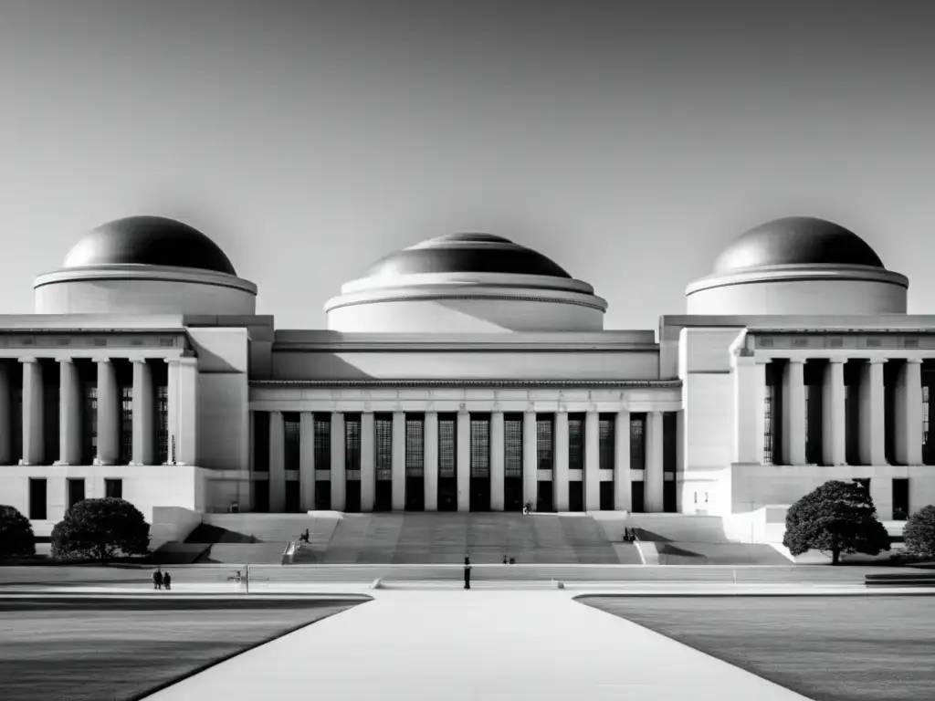 MIT: Majestuosidad y excelencia académica Proceso admisión universitaria MIT: imagen moderna y minimalista de campus icónico, con arquitectura impresionante