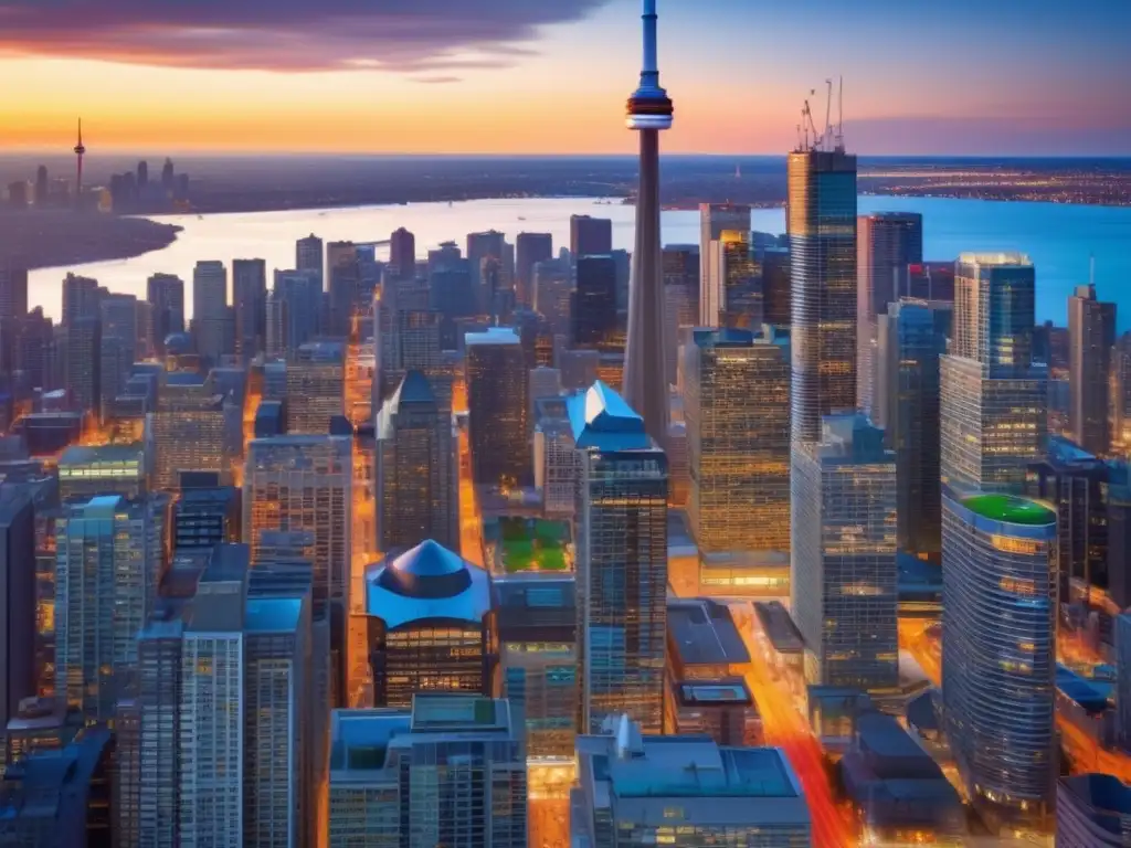 Diversidad en Toronto: ciudad multicultural Proceso admisión universitaria en Toronto: ciudad multicultural, rascacielos modernos y diversidad reflejada en imagen 8k