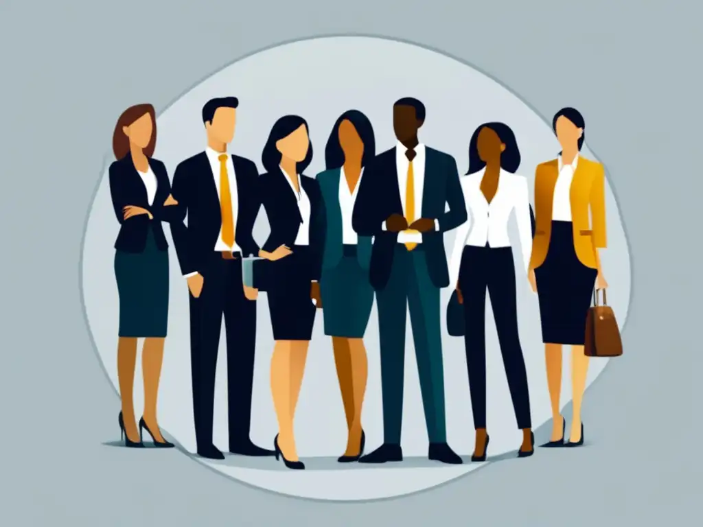 Profesionales en red Profesionales diversos en círculo, símbolo de conexiones profesionales y networking