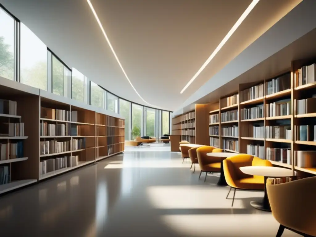Biblioteca moderna y minimalista Recursos ocultos en biblioteca moderna