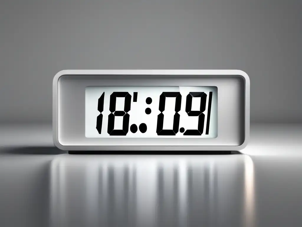 Reloj digital moderno para la gestión del tiempo Reloj digital moderno 4:30 AM, simbolizando dedicación y disciplina para admisión universitaria y estrategias de motivación