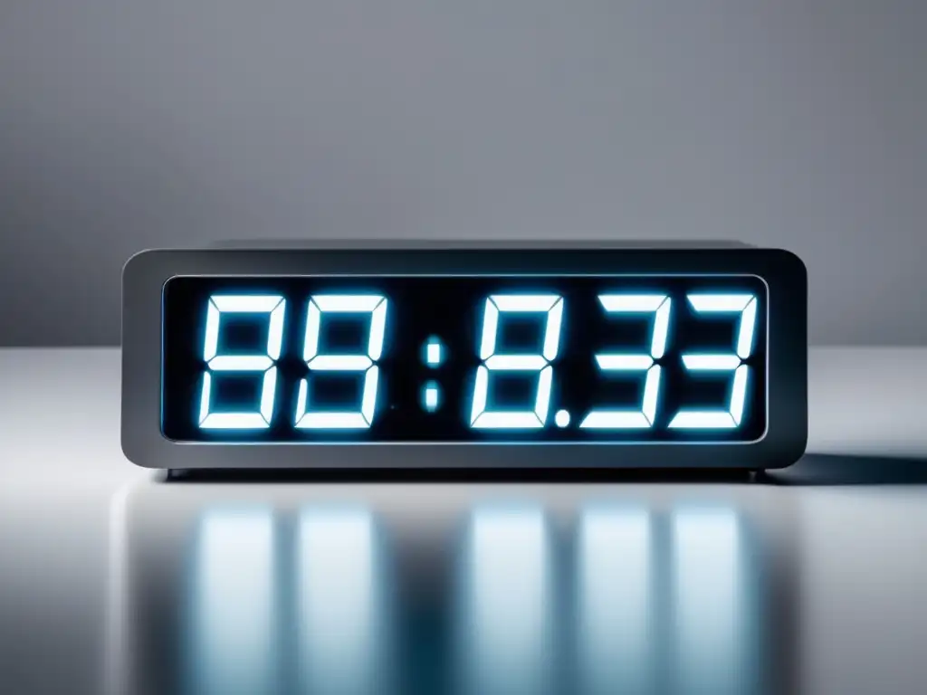 Reloj digital moderno para gestionar tiempo en exámenes Reloj digital moderno para exámenes universitarios