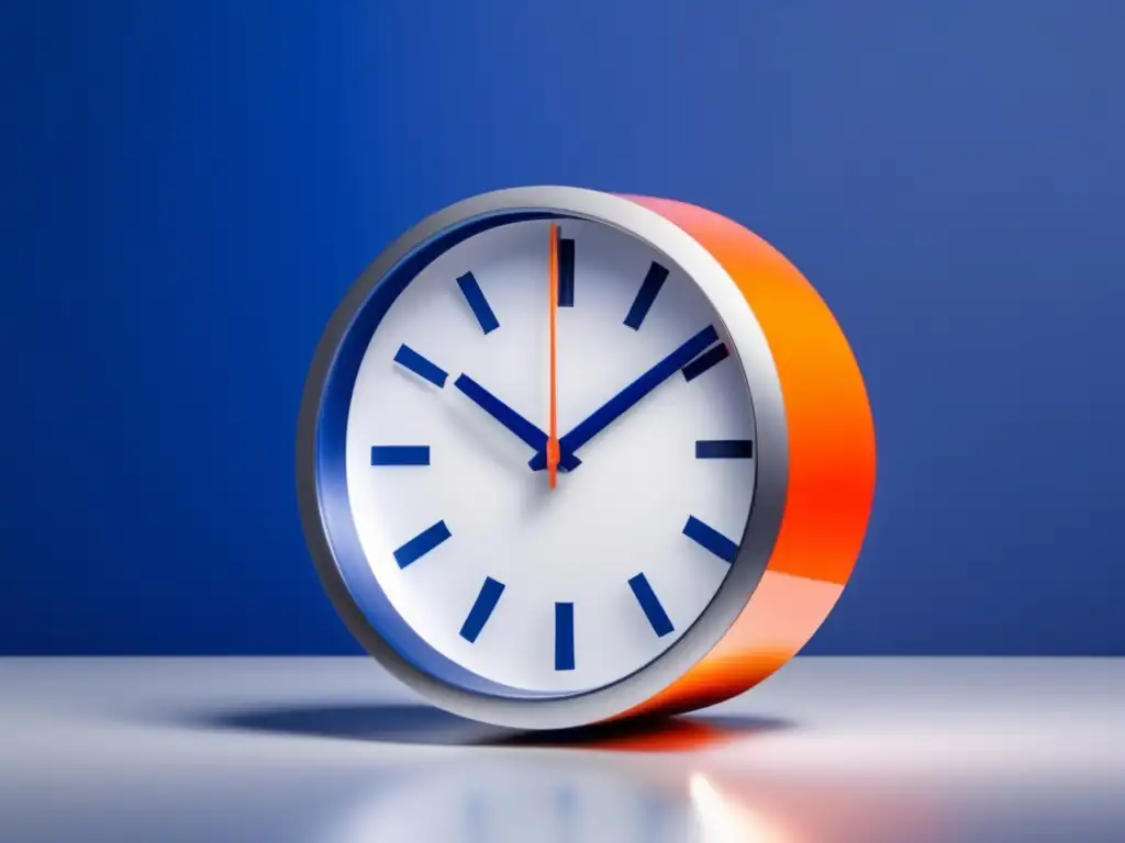 Reloj minimalista que simboliza la gestión del tiempo Reloj minimalista simbolizando técnicas de manejo del tiempo en exámenes de admisión universitaria