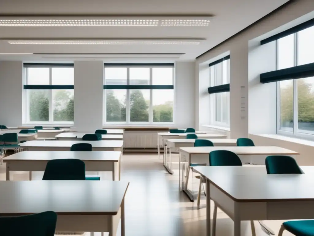 Aula de exámenes universitarios minimalista y moderna Sala de examen de admisión: Importancia estado emocional