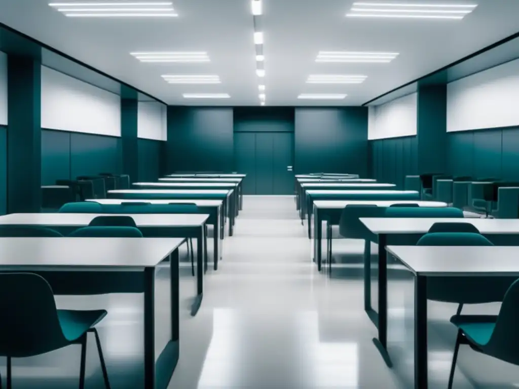 Sala de exámenes universitarios moderna Sala de exámenes universitarios: moderna y minimalista, reflejando el proceso de admisiones universitarias