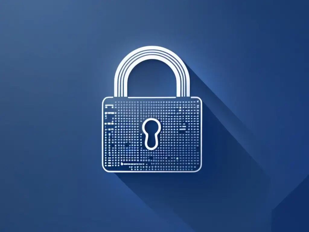Protección digital de datos Seguridad de información estudiantil en un moderno y minimalista candado digital con código binario