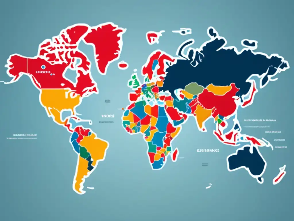 Cobertura global de seguros Seguro de salud para estudiantes internacionales en un mapa mundial destacando la cobertura geográfica y red de proveedores médicos