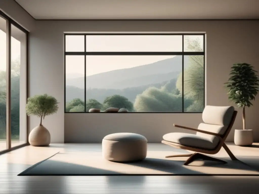 Serenidad y mindfulness en una habitación minimalista Serenidad y mindfulness en una habitación minimalista y tranquila