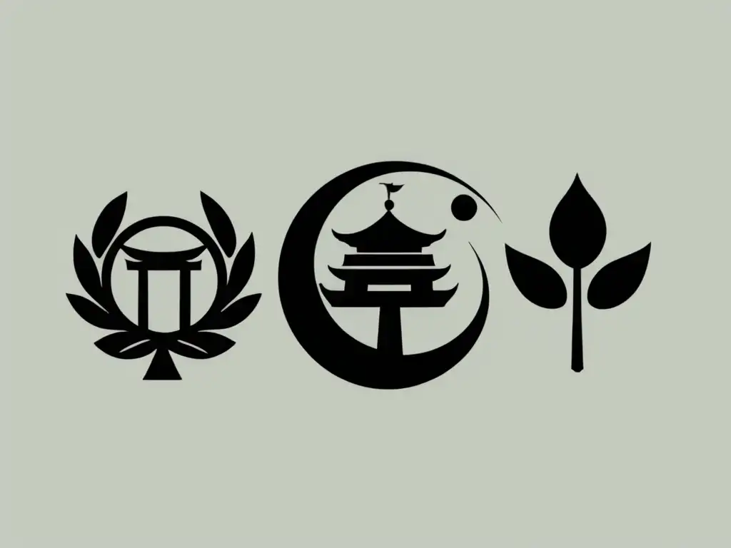 Símbolos educativos antiguos: Grecia, Roma y China Símbolos educativos antiguos: Laurel, columna romana y pincel chino