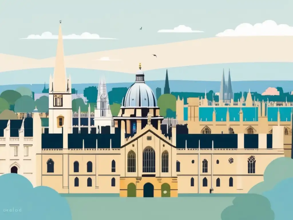 Iconica arquitectura de Oxford y Cambridge Skyline de Oxford y Cambridge con arquitectura histórica y distinta elegancia