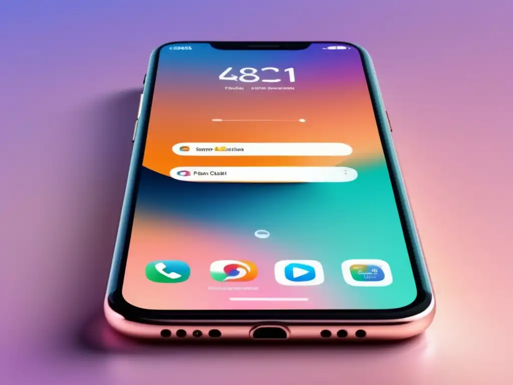 Smartphone con app amigable para padres Smartphone moderno con app de admisión universitaria: Participación de padres en admisiones universitarias