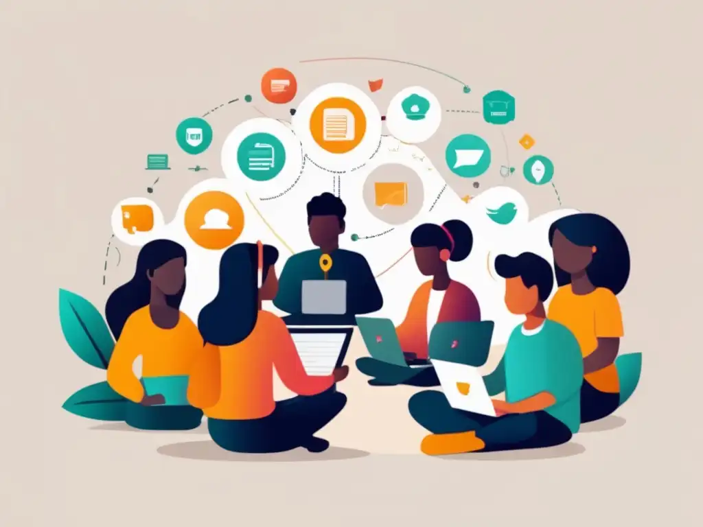 Estudiantes digitales colaborando Soluciones brecha digital en admisiones universitarias