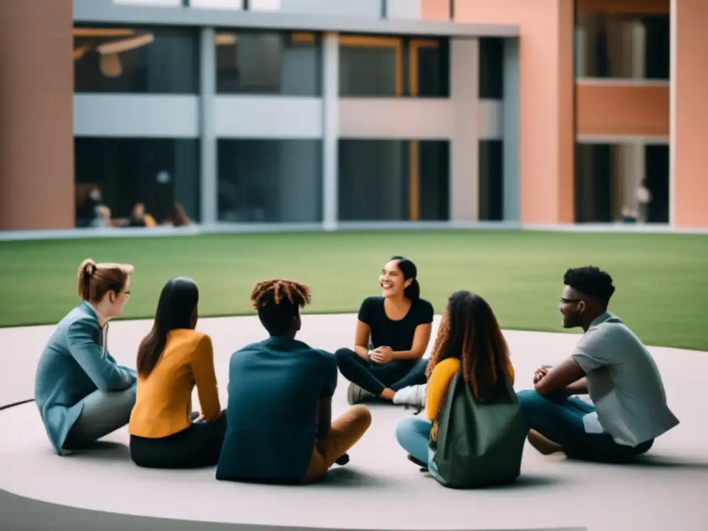 Estudiantes debatiendo en universidad Técnicas de inteligencia emocional para entrevistas universitarias -
